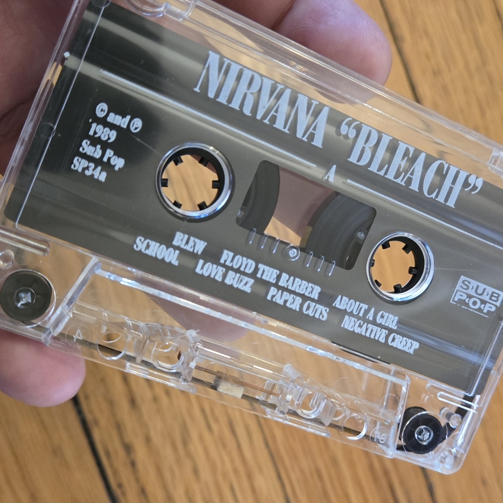 NIRVANA 'Bleach' Cassette in Black and White - Picture 3 of 3